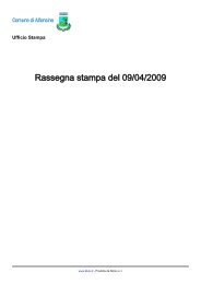 Rassegna stampa del 20090409 - Comune di Alfonsine