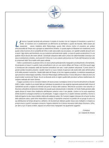 editoriale - Aeronautica Militare Italiana - Ministero della Difesa
