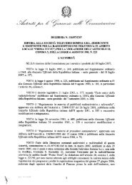 diffida alla società televideo somma srl - Autorità per le Garanzie ...