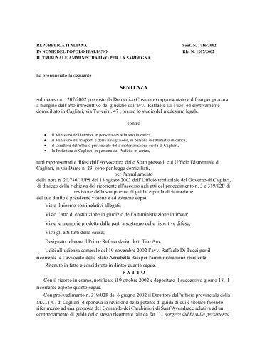 T.A.R. Toscana - UTFP