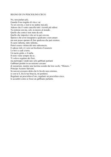 Regno di un pesciolino cieco e altre poesie - Comune di Parma