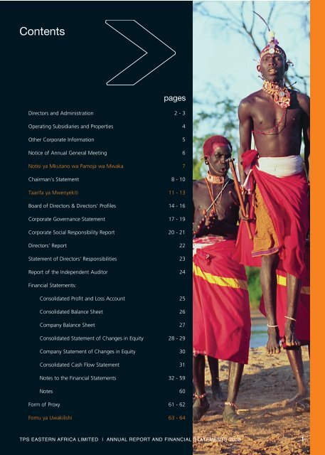 Download TPS, East Africa 2008 Annual Report - Serena Hotels