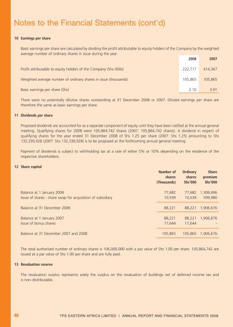 Download TPS, East Africa 2008 Annual Report - Serena Hotels