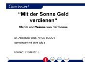 ARGE SOLAR: “Mit der Sonne Geld verdienen“ (pdf-Datei 4 MB)