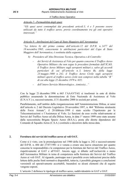 IL TRAFFICO AEREO OPERATIVO - Ik4hdq.net