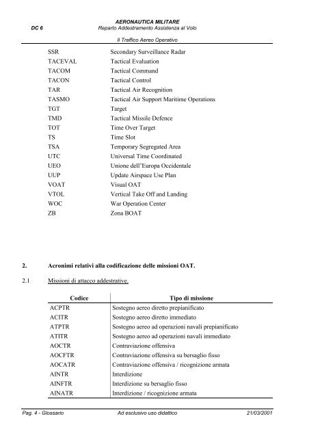 IL TRAFFICO AEREO OPERATIVO - Ik4hdq.net