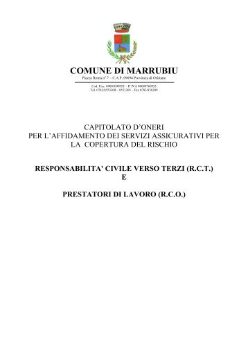 Capitolato [file.pdf] - Regione Autonoma della Sardegna
