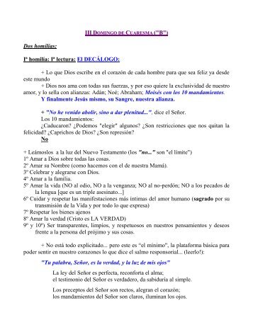 Tercer domingo de Cuaresma ("Ven") antífona de ... - Homiletica.org