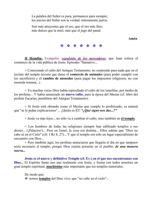 Tercer domingo de Cuaresma ("Ven") antífona de ... - Homiletica.org