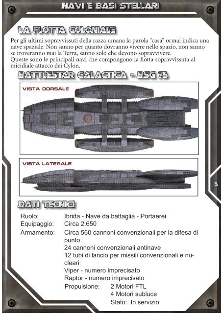 Guida a BSG - Battlestar Galactica Italian Club