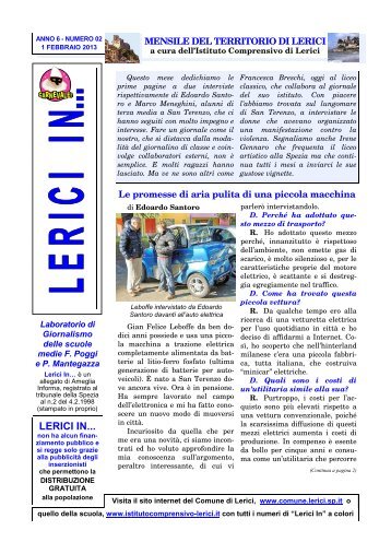febbraio 2013 / anno 6 - numero 2 - Comune di Lerici