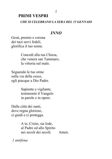 Libretto dei vespri e triduo di S.Tammaro (formato pdf)
