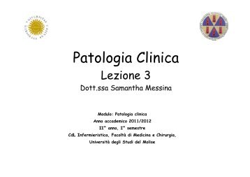 Patologia Clinica - Docente.unicas.it