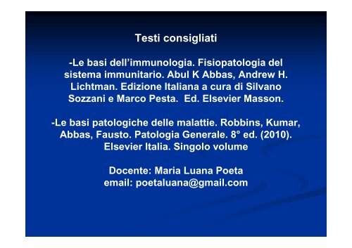 Testi consigliati