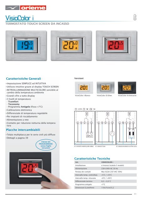 NEO ML BIANCO TERMOSTATI DIGITALI DA PARETE visual data 7