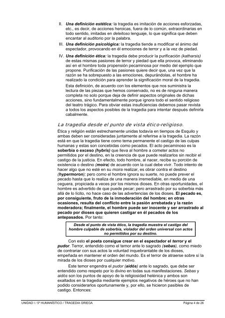 UNIDAD I: TRAGEDIA GRIEGA: SÓFOCLES: ANTÍGONA