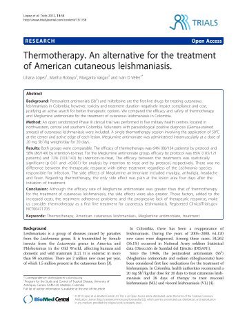 Thermotherapy. An alternative for the treatment of ... - BioMed Central