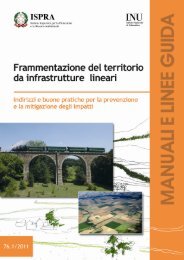 Frammentazione del territorio da infrastrutture lineari. Indirizzi e - Ispra