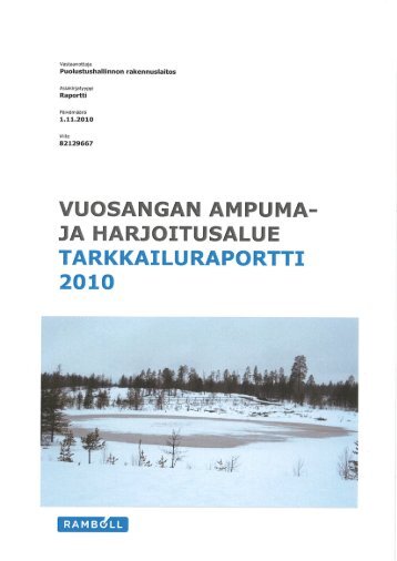 Vuosangan tarkkailuraportti (pdf, 5,25 Mt) - Kainuun maakunta