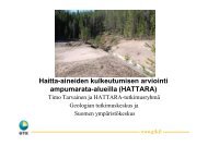 Haitta-aineiden kulkeutumisen arviointi ampumarata-alueilla ...