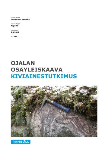 ojalan osayleiskaava kiviainestutkimus - Tampereen kaupunki