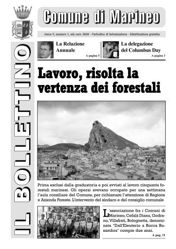 Bollettino ottobre 2005 - Comune di Marineo