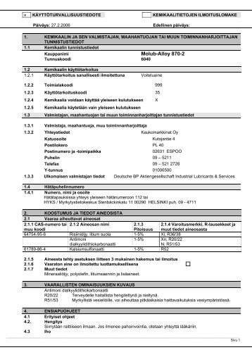 Molub-Alloy 870-2 - Telko Oy