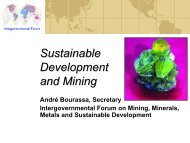 Presentation - PDF - The Intergovernmental Forum on Mining ...