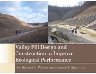 Valley Fill Design and Construction to Improve Ecological ... - Water