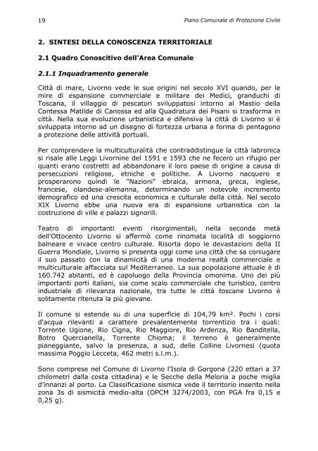 Piano Protezione Civile Livorno - Zerobyte Sistemi Srl