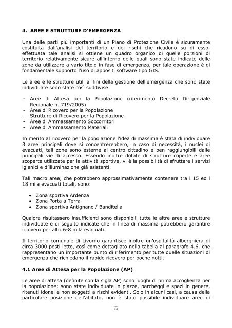 Piano Protezione Civile Livorno - Zerobyte Sistemi Srl