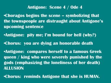 Antigone: scene 4 / ode 4 - Murray Independent Schools