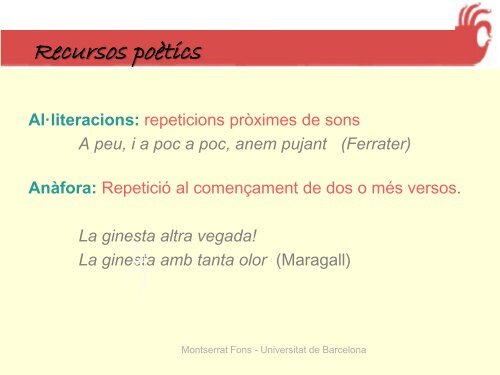 Recursos poètics - La Veu dels Infants