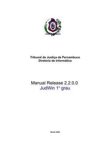 Manual Sistema 1o grau - Poder Judiciário de Pernambuco