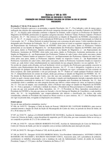 Boletim N° 06/1979 - Unirio