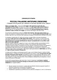 piccoli paladini antifumo crescono - Lega italiana per la lotta contro i ...