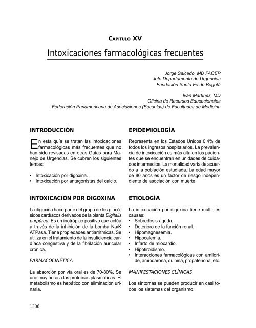 Intoxicaciones Farmacológicas Frecuentes