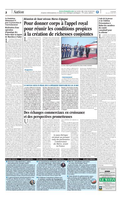 Maroc-Espagne : des perspectives prometteuses - Le Matin