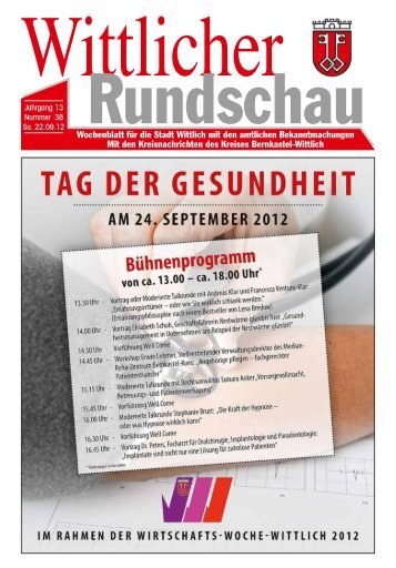 Jahrgang 13 Nummer 38 Sa. 22.09.12 - Wittlich