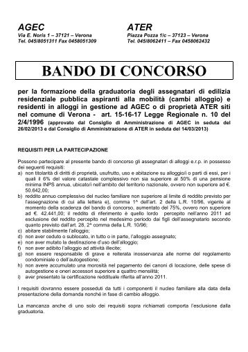 BANDO DI CONCORSO - Agec