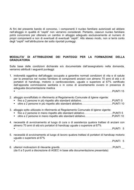 BANDO DI CONCORSO - Agec