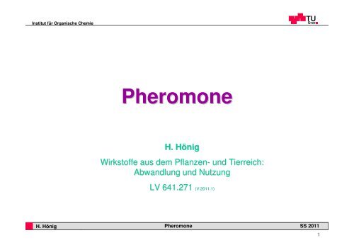 Pheromone - Institut für Organische Chemie