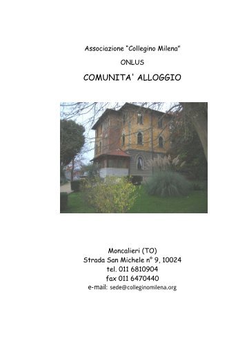 COMUNITA' ALLOGGIO - Città di Torino