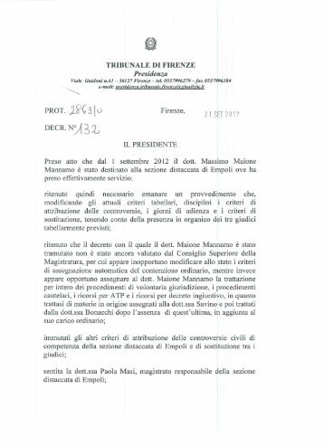 Decreto n. 132/2012 - Dott. Maione Mannamo - Ordine degli ...