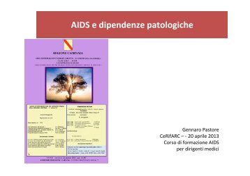 AIDS e dipendenze patologiche - PASTORE - Regione Campania