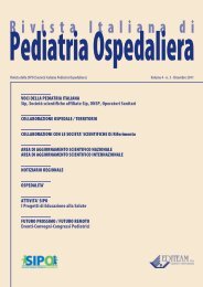 n. 3 - Dicembre 2011 - SIPO - Società Italiana di Pediatria Ospedaliera