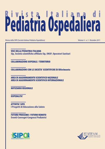 n. 3 - Dicembre 2011 - SIPO - Società Italiana di Pediatria Ospedaliera