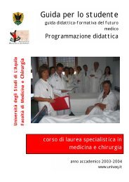 Guida per lo studente - Facoltà di Medicina e Chirurgia