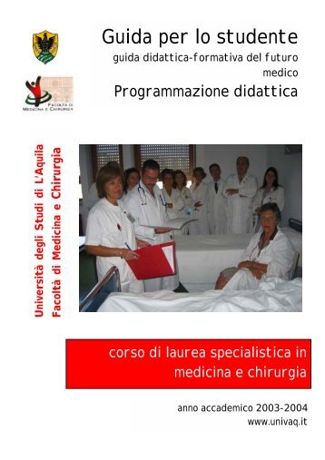 Guida per lo studente - Facoltà di Medicina e Chirurgia