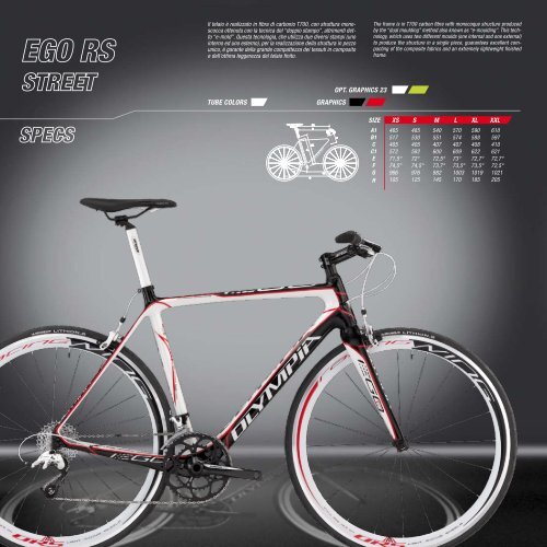 full technical specs - Olympia Cycles